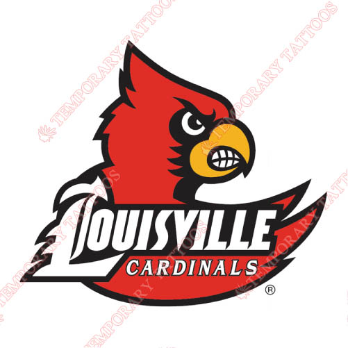 Louisville Cardinals Customize Temporary Tattoos Stickers NO.4868